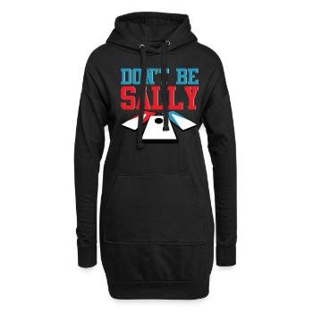 Lustiges Cornhole Corn Hole - Hoodie-Kleid - Schwarz - Vorne