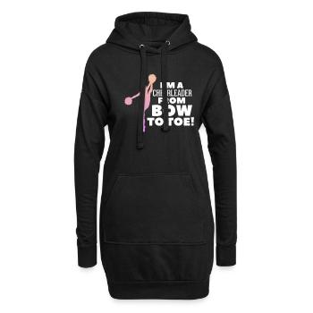 Cheerleader - Hoodie-Kleid - Schwarz - Vorne