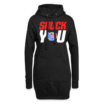 Lustiges Cornhole Corn Hole - Hoodie-Kleid - Schwarz - Vorne