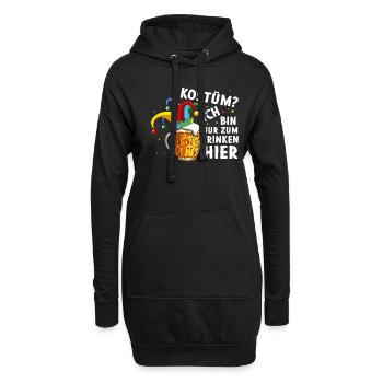 Kostüm? Ich bin nur zum Trinken hier - Hoodie-Kleid - Schwarz - Vorne