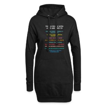 ADHS - Hoodie-Kleid - Schwarz - Vorne