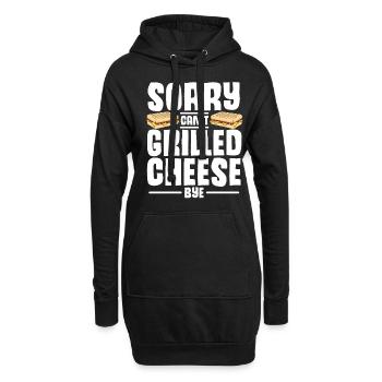 Love Grilled Cheese Men Women - Hoodie-Kleid - Schwarz - Vorne