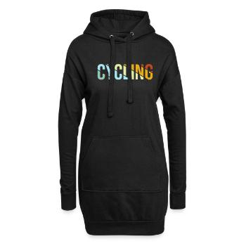 Vélo Rétro - Sweat-shirt à capuche long Femme - noir - Devant