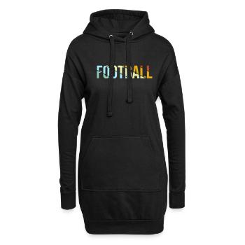 Football Rétro - Sweat-shirt à capuche long Femme - noir - Devant