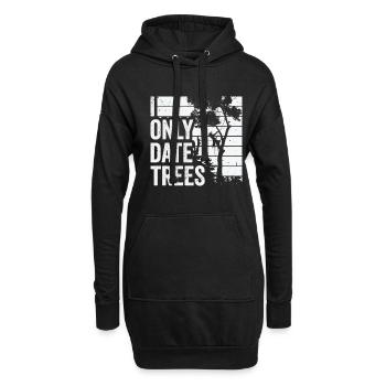 Arboriculteur, coupe-arbres, tronçonneuse, bûcheron - Sweat-shirt à capuche long Femme - noir - Devant