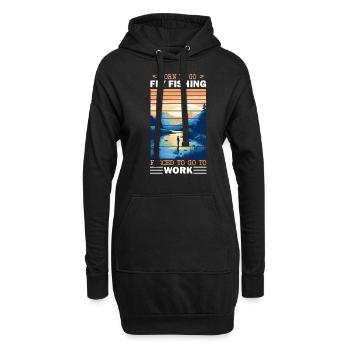 Love Fly Fishing more than Work for Anglers and - Hoodie-Kleid - Schwarz - Vorne