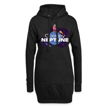 Neptun Occupy Planet Weltall - Hoodie-Kleid - Schwarz - Vorne