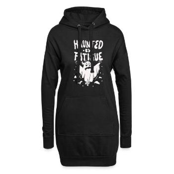Joyeux tour d’Halloween ou traitement Horreur fantôme endormie - Sweat-shirt à capuche long Femme - noir - Devant