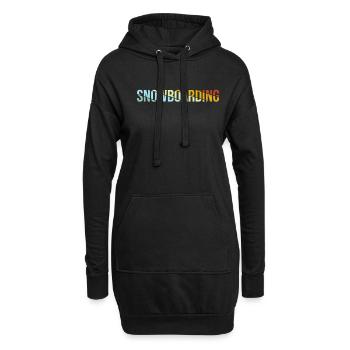 Snowboard Rétro - Sweat-shirt à capuche long Femme - noir - Devant