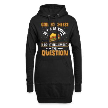 Love Grilled Cheese Men Women - Hoodie-Kleid - Schwarz - Vorne
