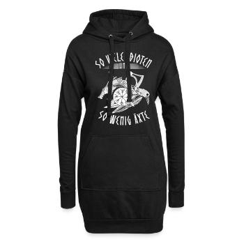 Wikinger Axt Spruch mi Sarkasmus und lustig Humor - Hoodie-Kleid - Schwarz - Vorne