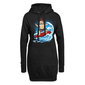 Surfeurs de vagues Surfeurs Surfeurs - Sweat-shirt à capuche long Femme - noir - Devant