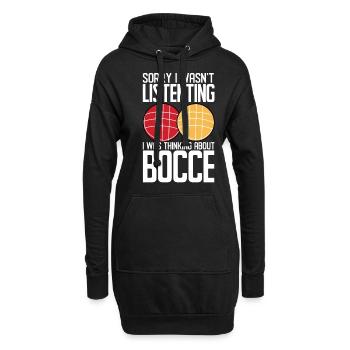 Drôle de joueur de pétanque - Sweat-shirt à capuche long Femme - noir - Devant