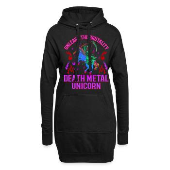 Goth Rock Satan Girl Woman Festivals Death Metal - Hoodie-Kleid - Schwarz - Vorne