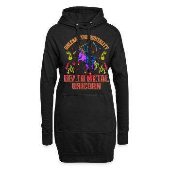Goth Rock Satan Girl Woman Festivals Death Metal - Hoodie-Kleid - Schwarz - Vorne