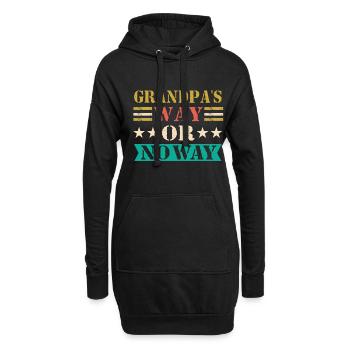 Meilleur grand-père de tous les temps Grandpa Gramps - Sweat-shirt à capuche long Femme - noir - Devant