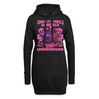 Underground Film, Independent Cinema, Horror - Hoodie-Kleid - Schwarz - Vorne