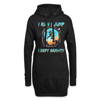 Parkour Le Parcour Freerunning Extremsport - Hoodie-Kleid - Schwarz - Vorne