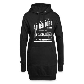 Camping Caravane Camping-car Camping-car Dicton - Sweat-shirt à capuche long Femme - noir - Devant
