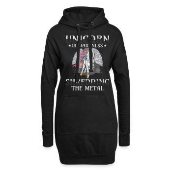 Goth Rock Satan Einhorn Festivals Death Metal - Hoodie-Kleid - Schwarz - Vorne