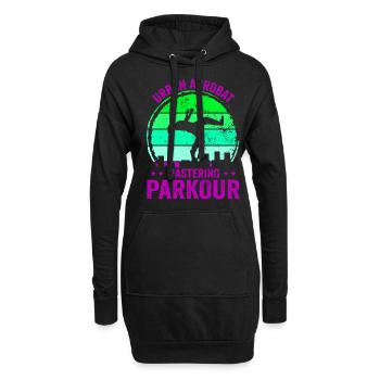 Parkour, Freerunning, Street Workout, Acrobatic - Hoodie-Kleid - Schwarz - Vorne