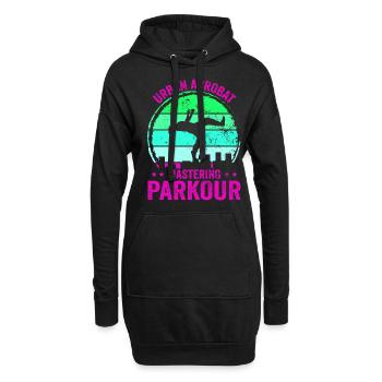 Parkour, Freerunning, Street Workout, Acrobatic - Hoodie-Kleid - Schwarz - Vorne
