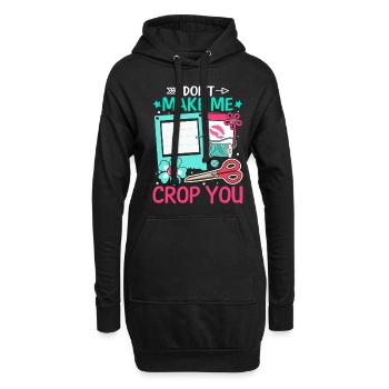 Scrapbooking Scrapbooker - Hoodie-Kleid - Schwarz - Vorne