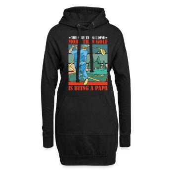 La seule chose que j’aime plus que le golf, c’est d’être un papa - Sweat-shirt à capuche long Femme - noir - Devant