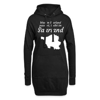 Saarland saarländisch Saarländer - Hoodie-Kleid - Schwarz - Vorne