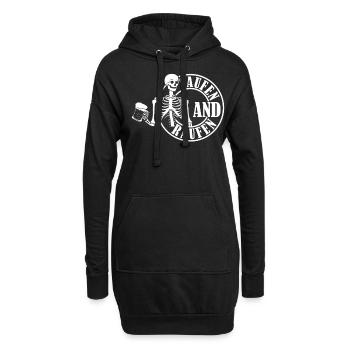 Bier Alkohol Saufen und Raufen - Hoodie-Kleid - Schwarz - Vorne