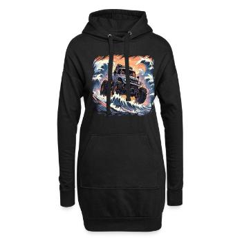 Monster truck - Sweat-shirt à capuche long Femme - noir - Devant