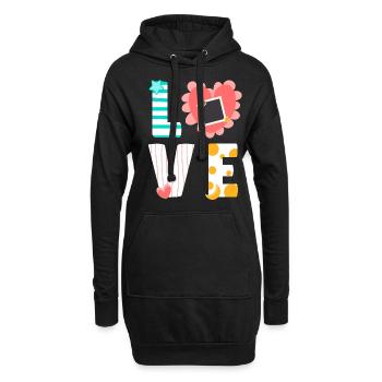 Scrapbooking Scrapbooker - Hoodie-Kleid - Schwarz - Vorne