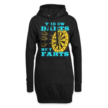 Club de sport de fléchettes, jeu de fléchettes, fléchettes de sport Pfeil - Sweat-shirt à capuche long Femme - noir - Devant
