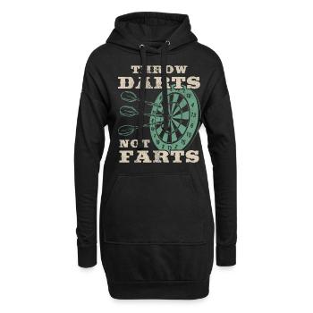 Club de sport de fléchettes, jeu de fléchettes, fléchettes de sport Pfeil - Sweat-shirt à capuche long Femme - noir - Devant