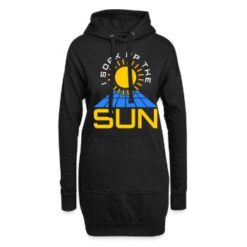 Erneuerbare Energie Sonne Solarzelle - Hoodie-Kleid - Schwarz - Vorne