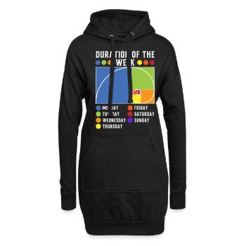 Lustiger Goldener Fibonacci-Zahlenschnitt - Hoodie-Kleid - Schwarz - Vorne