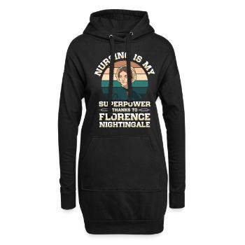 Krankenschwester Florence Nightingale Medizinische - Hoodie-Kleid - Schwarz - Vorne