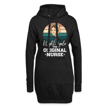 Infirmière Florence Nightingale Medical - Sweat-shirt à capuche long Femme - noir - Devant