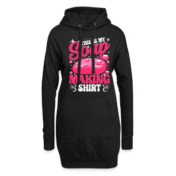 Savonnier Savonnologue - Sweat-shirt à capuche long Femme - noir - Devant