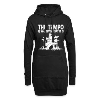 The Tempo Is Whatever I Say It Is 4 - Hoodie-Kleid - Schwarz - Vorne