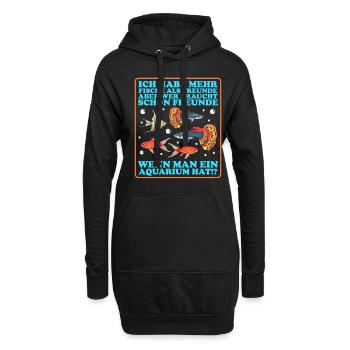 Aquaristik Aquarium Aquarianer Zierfisch Geschenk - Hoodie-Kleid - Schwarz - Vorne