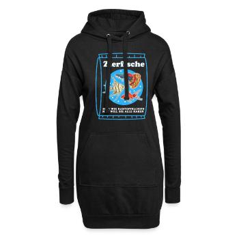Aquarium Aquarianer Aquaristik Geschenk - Hoodie-Kleid - Schwarz - Vorne
