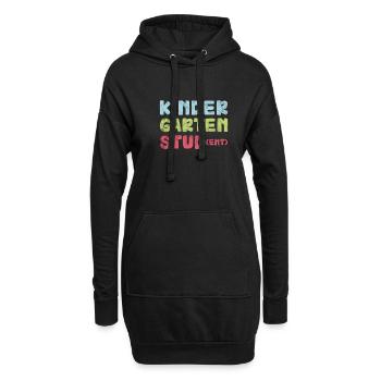 École maternelle - Sweat-shirt à capuche long Femme - noir - Devant