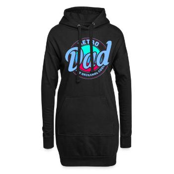 Retro Vintage Daddy 60s 70s 80s 90s Costume de fête - Sweat-shirt à capuche long Femme - noir - Devant