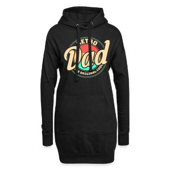 Retro Vintage Daddy 60s 70s 80s 90s Costume de fête - Sweat-shirt à capuche long Femme - noir - Devant