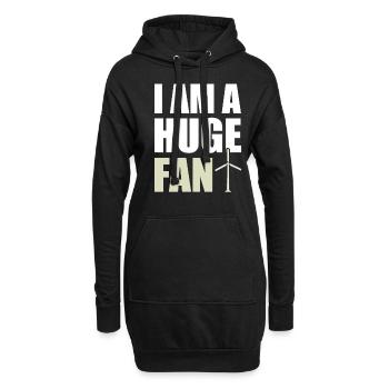 I Am A Huge Fan Wind Power Climate Protection Wind Energy - Hoodie Dress - black - Front
