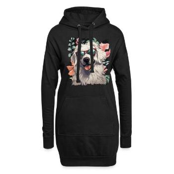 Maremma Abruzzes Berger Chien - Sweat-shirt à capuche long Femme - noir - Devant