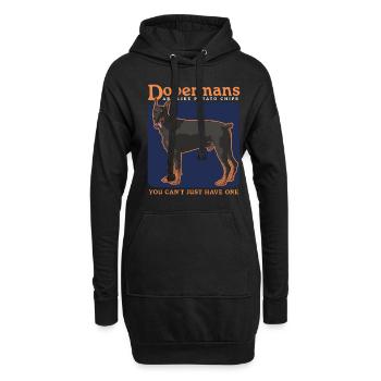 Doberman Dog Dog Propriétaire Cadeau - Sweat-shirt à capuche long Femme - noir - Devant