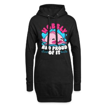 Blobfisch bancal et fier de l’être - Sweat-shirt à capuche long Femme - noir - Devant