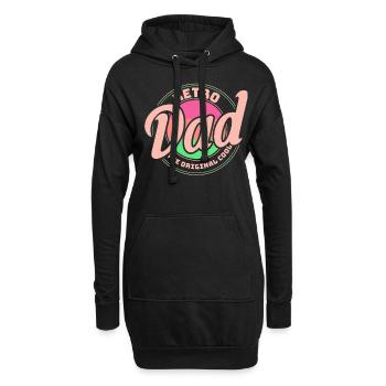 Retro Vintage Daddy 60s 70s 80s 90s Costume de fête - Sweat-shirt à capuche long Femme - noir - Devant